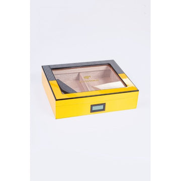 Cohiba Sarı Camlı İspanyol Sediri Puro Saklama Kutusu Humidor CHUM045