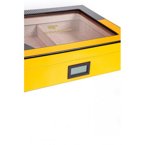 Cohiba Sarı Camlı İspanyol Sediri Puro Saklama Kutusu Humidor CHUM045 – yakından görünüm