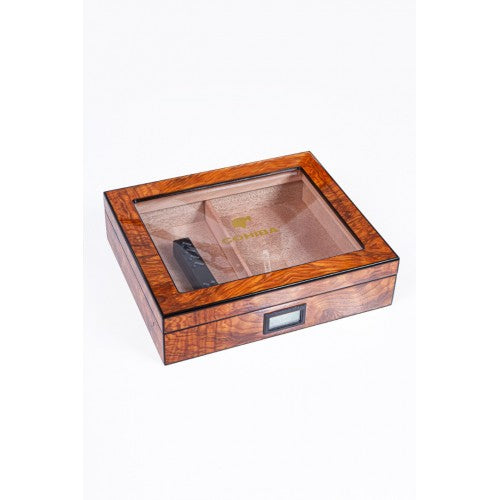 Cohiba Kahverengi Camlı İspanyol Sediri Puro Saklama Kutusu Humidor CHUM044