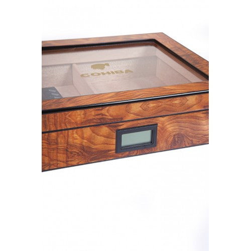 Cohiba Kahverengi Camlı İspanyol Sediri Puro Saklama Kutusu Humidor CHUM044 – yakından görünüm