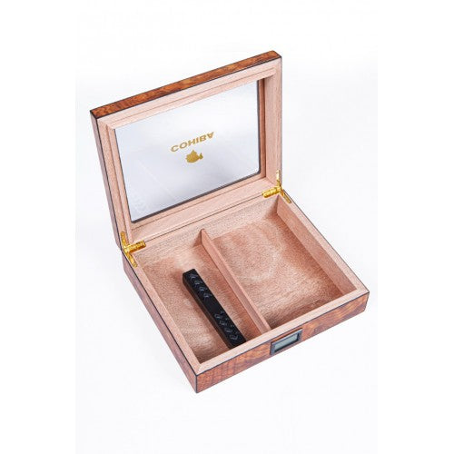 Cohiba Kahverengi Camlı İspanyol Sediri Puro Saklama Kutusu Humidor CHUM044