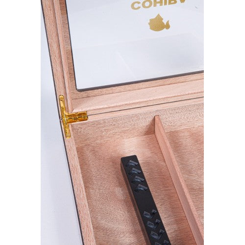Cohiba Kahverengi Camlı İspanyol Sediri Puro Saklama Kutusu Humidor CHUM044 – detay görünümü