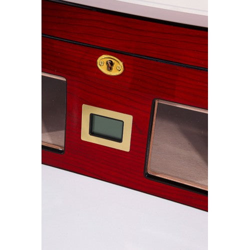 Parmida Parlak Vişne Raflı Sedir Ağacı Nemlendirici Humidor PHUM0143 – yakından görünüm