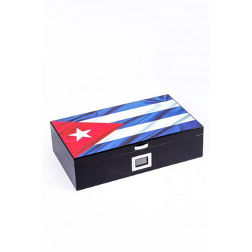 Parmida Küba Bayraklı Sedir Ağacı Nemlendirici Humidor PHUM0161