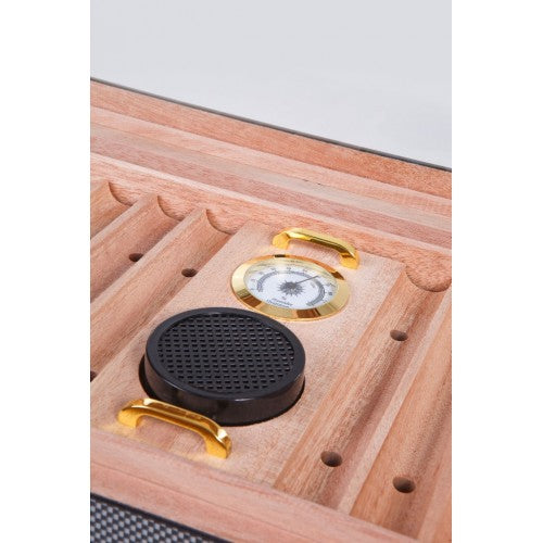 Parmida Humidor Puro Saklama Kutusu Sedir Humidor Nem Kontrollü Şık Tasarım PHUM0150 – yan görünüm