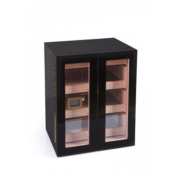 Parmida Siyah 3 Raflı Sedir Ağacı Nemlendirici Humidor PHUM0164