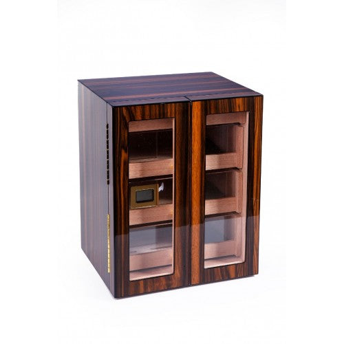 Parmida Siyah 3 Raflı Sedir Ağacı Nemlendirici Humidor PHUM0163