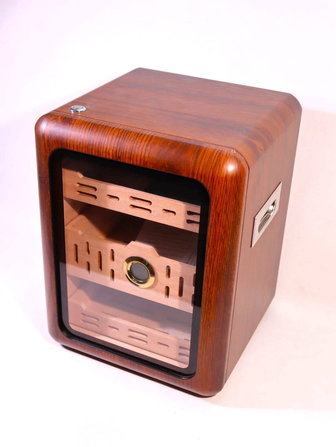 Parmida Kahverengi 3 Raflı Ledli Humidor Puro Kutusu PHUM0258