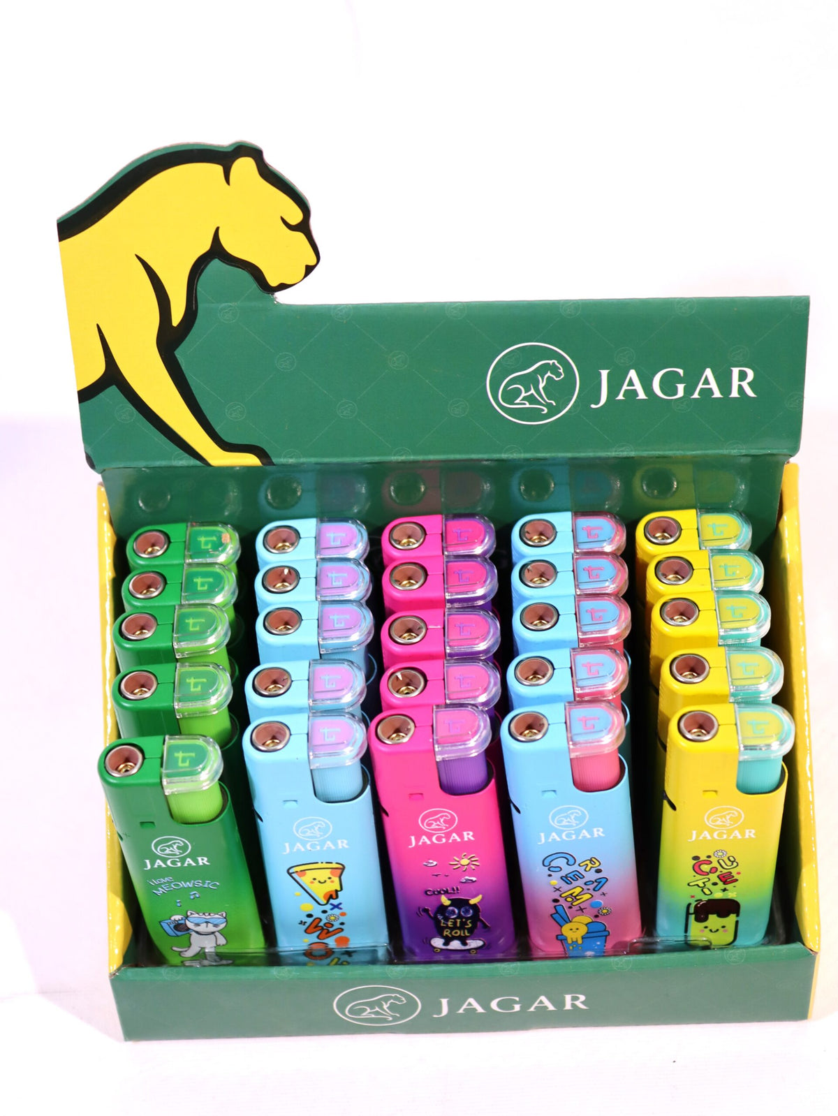 Jagar 25'li Paket Çakmak 5 Renk Çakmak JCM007 – detay görünümü