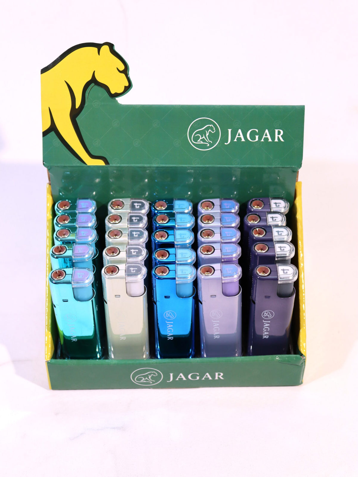 Jagar 25'li Paket Çakmak 5 Renk Çakmak JCM004 – farklı açıdan görünüm