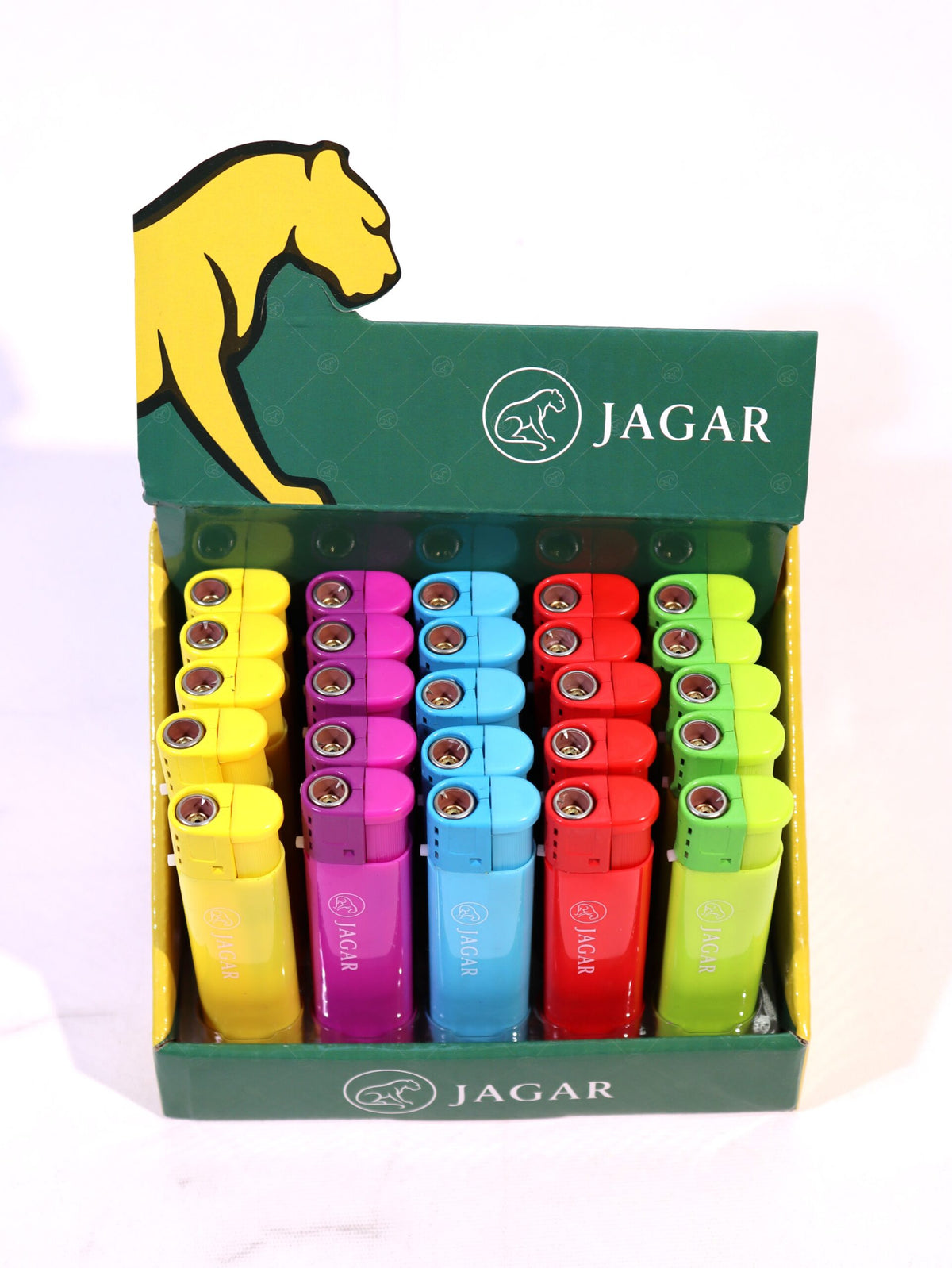 Jagar 25'li Paket Çakmak 5 Renk Çakmak JCM029 – detay görünümü