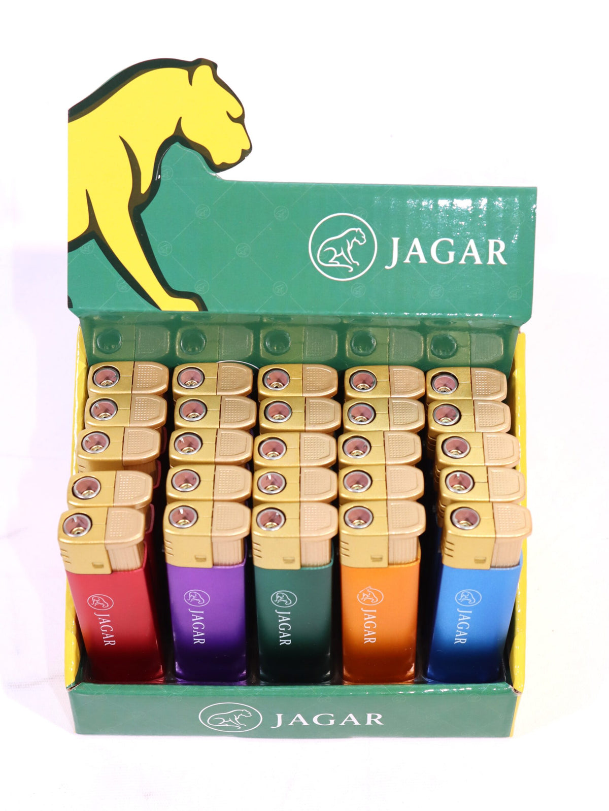 Jagar 25'li Paket Çakmak 5 Renk Çakmak JCM031 – detay görünümü