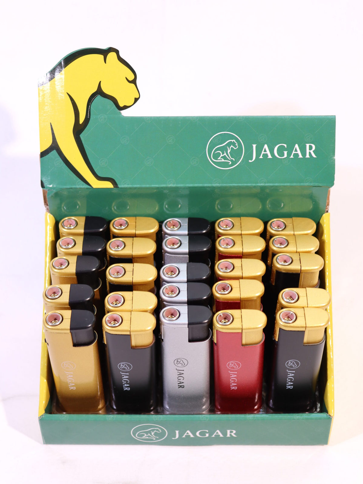 Jagar 25'li Paket Çakmak 5 Renk Çakmak JCM015 – detay görünümü