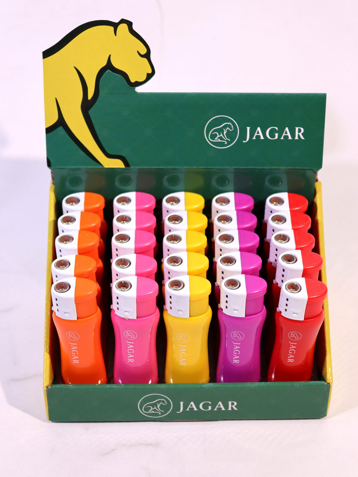 Jagar 25'li Paket Çakmak 5 Renk Çakmak JCM025 – detay görünümü