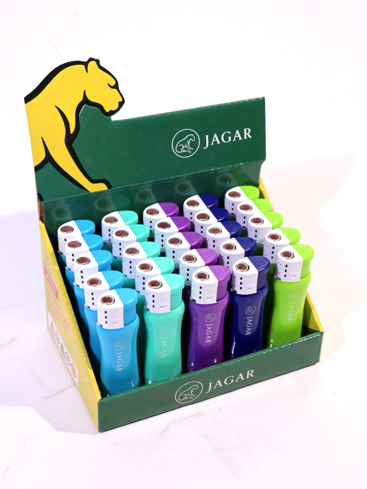 Jagar 25'li Paket Çakmak 5 Renk Çakmak JCM023 – farklı açıdan görünüm
