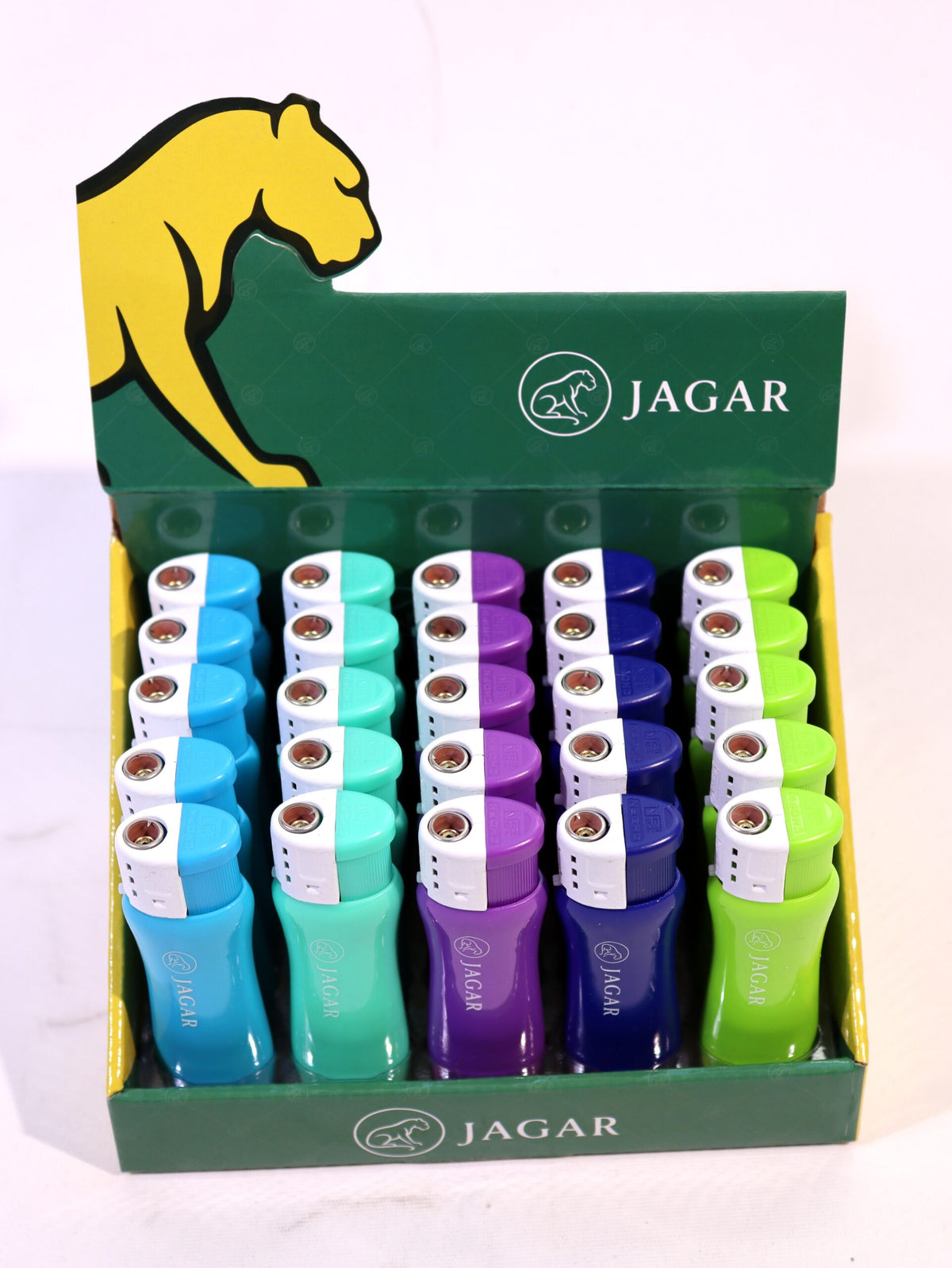 Jagar 25'li Paket Çakmak 5 Renk Çakmak JCM023 – detay görünümü