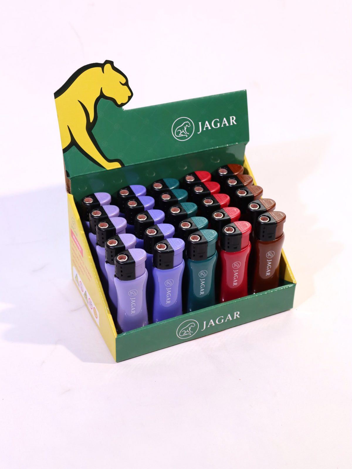 Jagar 25'li Paket Çakmak 5 Renk Çakmak JCM024 – detay görünümü