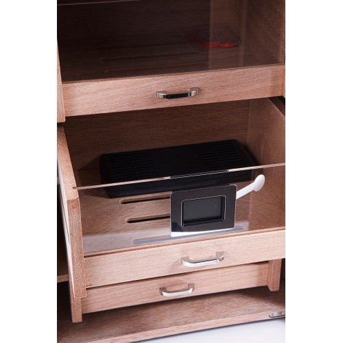 Parmida Siyah 3 Raflı Sedir Ağacı Nemlendirici Humidor PHUM0119 – detay görünümü