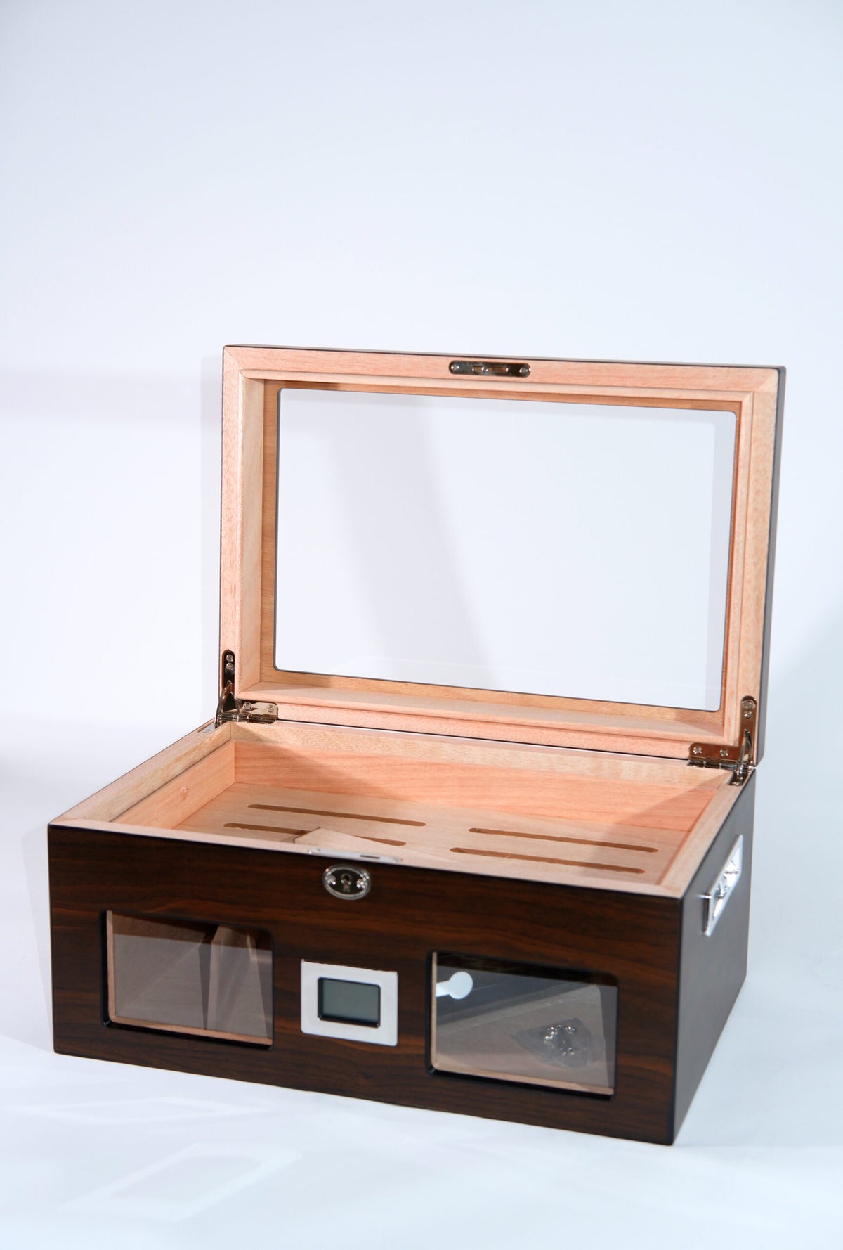 Parmida Ahşap Kahverengi Raflı Sedir Ağacı Nemlendirici Humidor PHUM0226 – detay görünümü