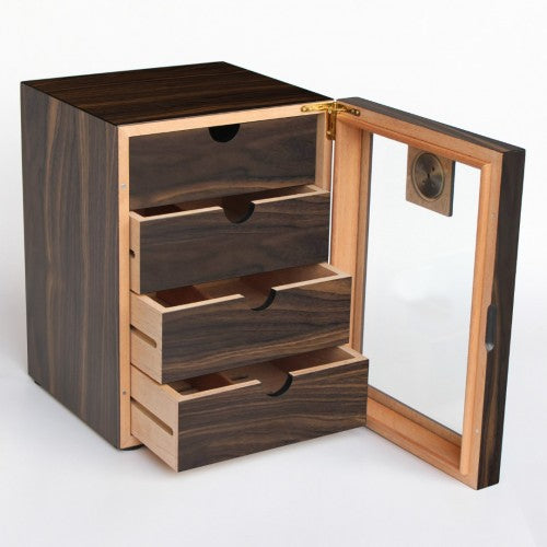 Parmida Kahverengi 4 Raflı İspanyol Sedir Ağacı Nemlendirici Humidor PHUM0157 – detay görünümü