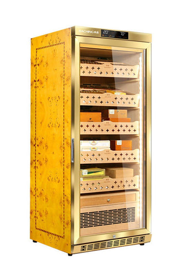 Raching Gold Elektronik Puro Dolabı – 1200 Puro Kapasiteli Profesyonel Humidor MON1800A