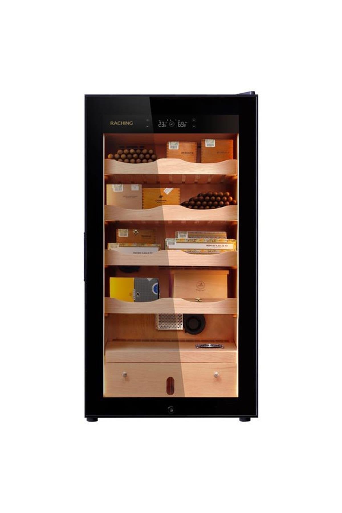 Raching Elektronik Humidor - Puro Dolabı Siyah MA50 – yan görünüm