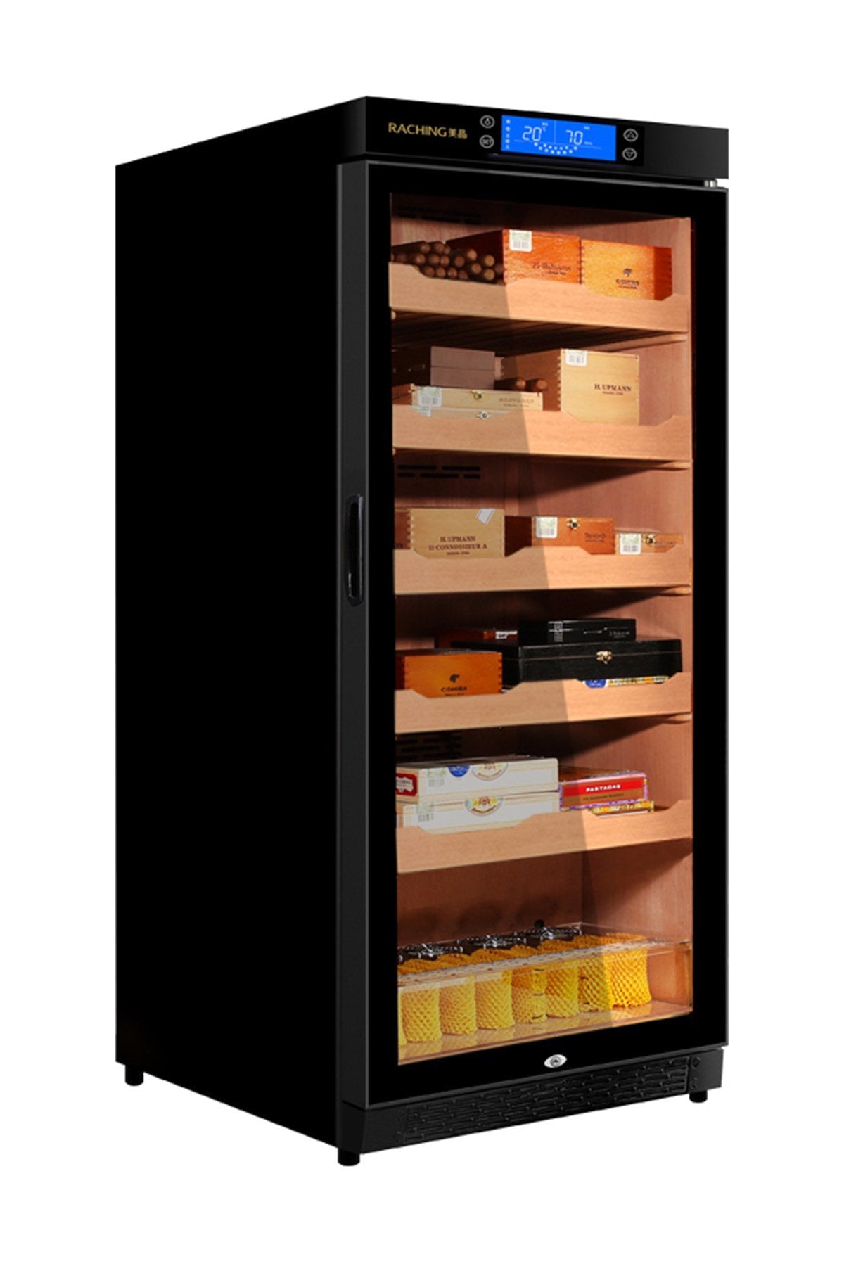 Raching Parlak Siyah Elektronik Humidor - Puro Dolabı C230A