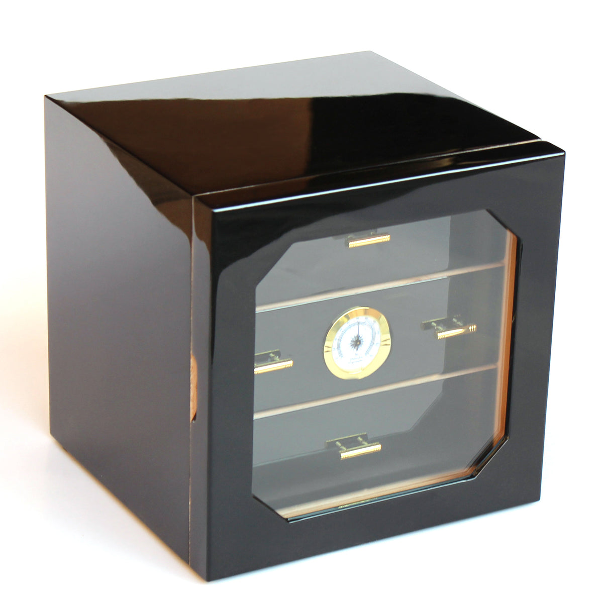 Parmida Siyah 3 Raflı Sedir Ağacı Nemlendirici Humidor PHUM0155 – yakından görünüm