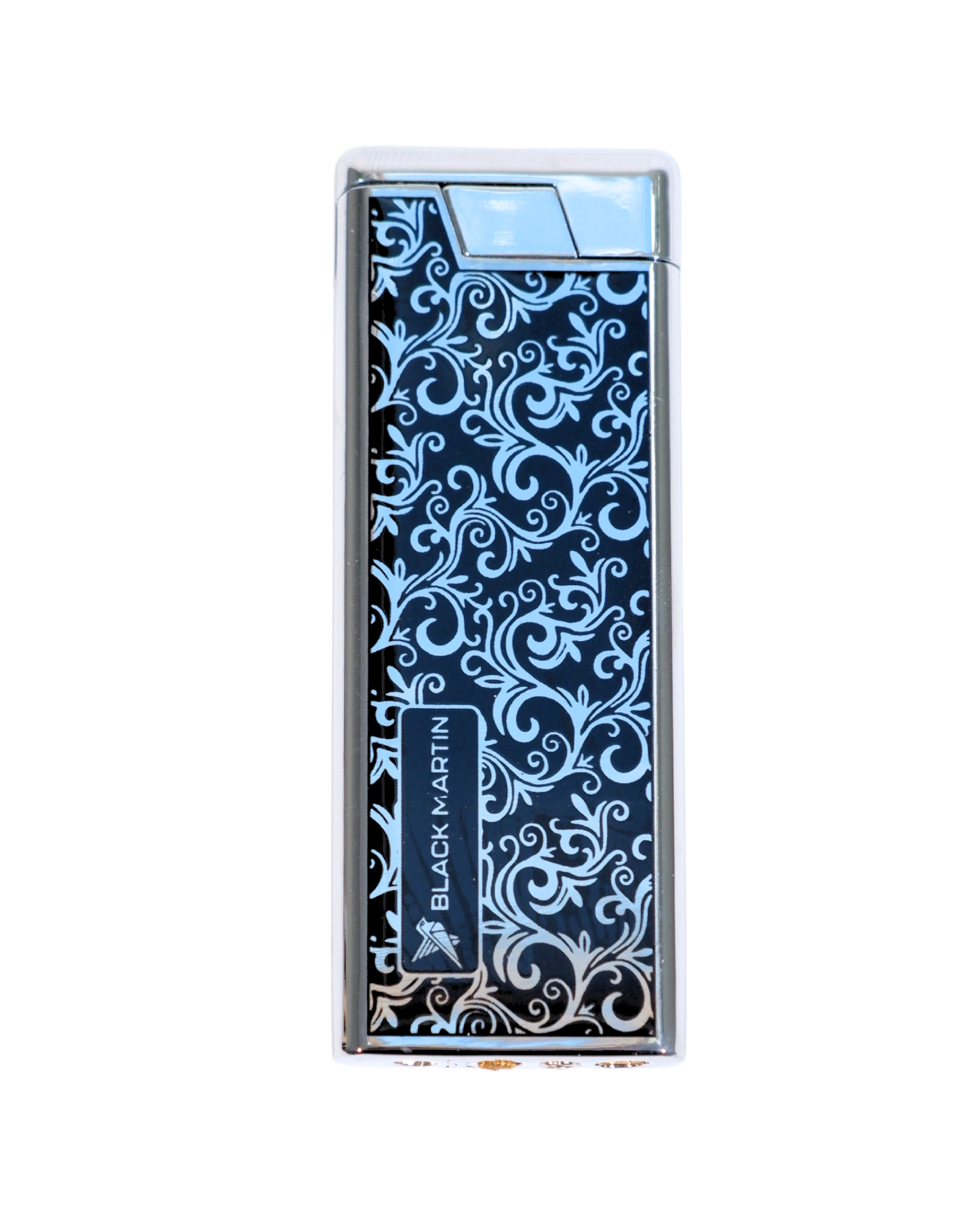 4 Black Martin Tek Torch Çakmak Siyah-Gümüş BM474 - Görsel 1