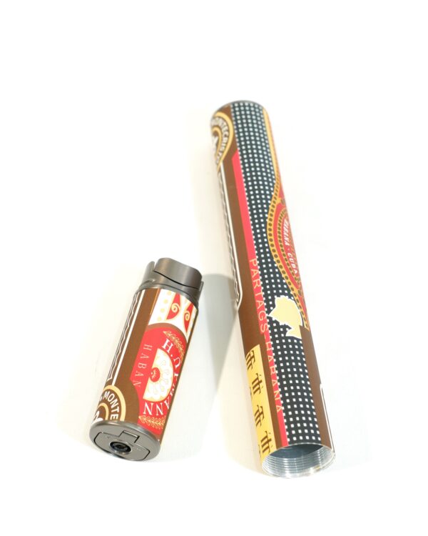 Cohiba Marka Desenli Çakmak ve Puro Tüpü CCM0795