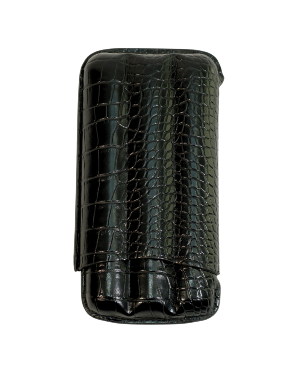 Parmida Siyah Üçlü Taşınabilir Seyahat Puro Kılıfı PPK0166