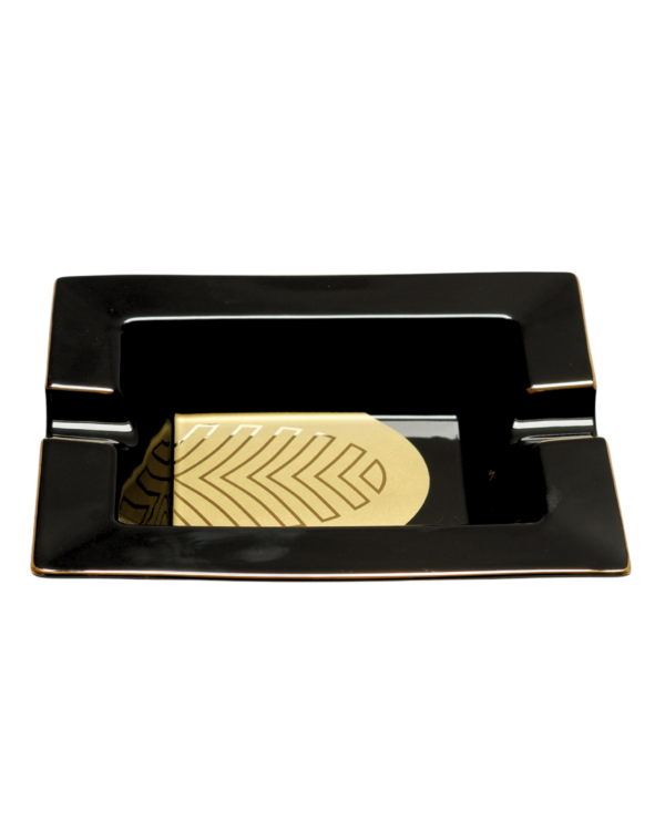 Parmida Siyah İkili Hazneli Seramik Puro Küllüğü PKL0246