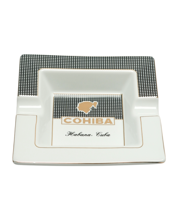 Cohiba Beyaz İkili Hazneli Seramik Puro Küllüğü CKL0194