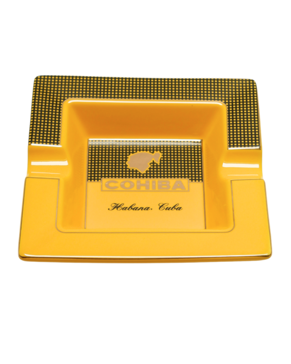 Cohiba Sarı İkili Hazneli Seramik Puro Küllüğü CKL0195