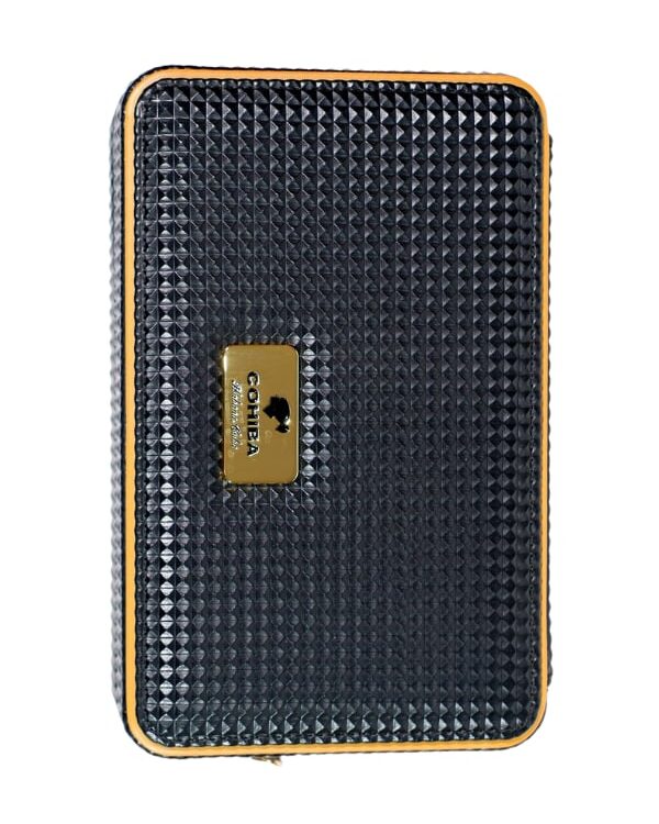 Cohiba Dijital Nem Ölçerli Siyah Puro Taşıma Çantası Seyahat Humidoru