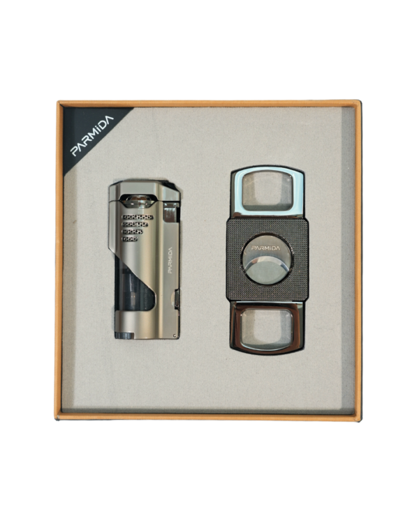 Parmida İkili Gunmetal Puro Seti PST0168