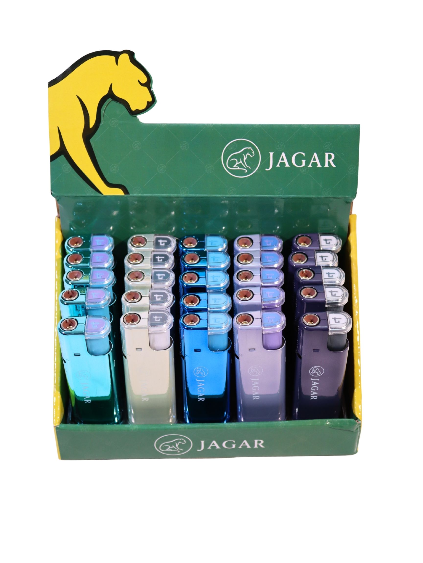 19 Jagar 25'li Paket Çakmak 5 Renk Çakmak JCM004 - Görsel 1