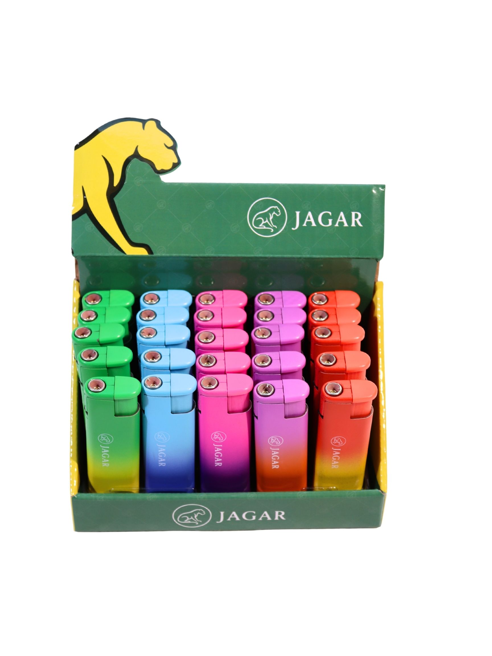 21 Jagar 25'li Paket Çakmak 5 Renk Çakmak JCM016 - Görsel 1