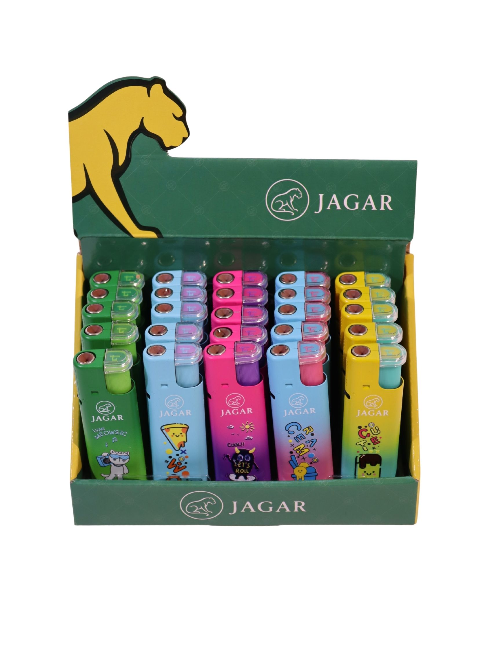 25 Jagar 25'li Paket Çakmak 5 Renk Çakmak JCM007 - Görsel 1