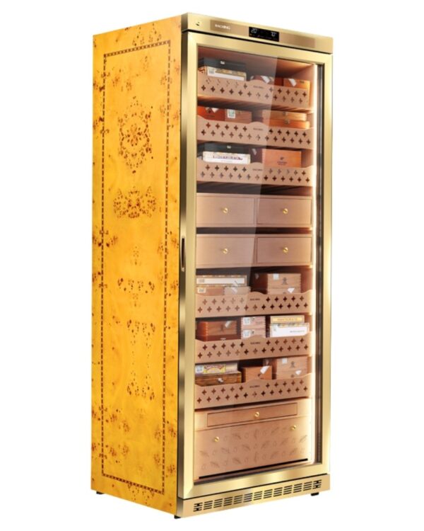 Raching Gold Ahşap Profesyonel Elektronik Humidor Puro Dolabı MON5800A