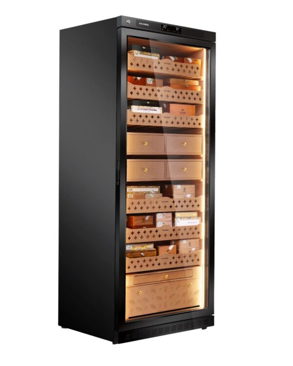 Raching Siyah Ahşap Profesyonel Elektronik Humidor Puro Dolabı MON5800A