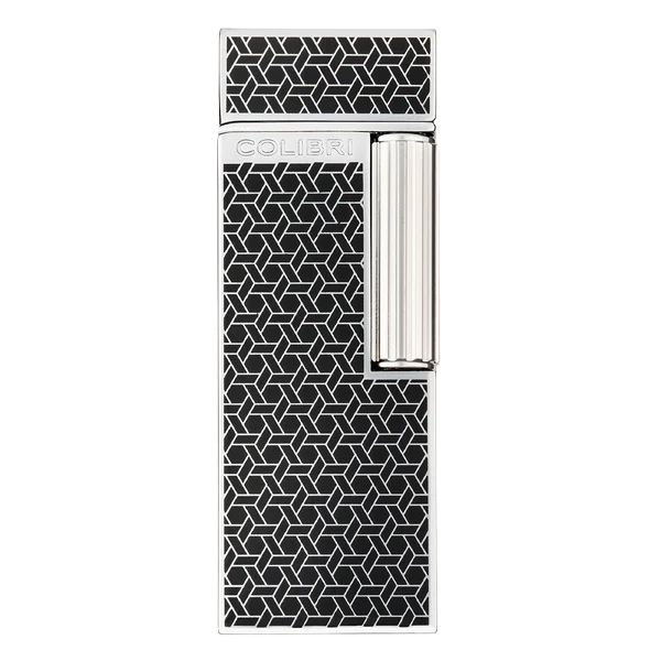 b Colibri Continental Siyah-Beyaz Desenli Soft Alev Çakmak LI220T6 - Görsel 1