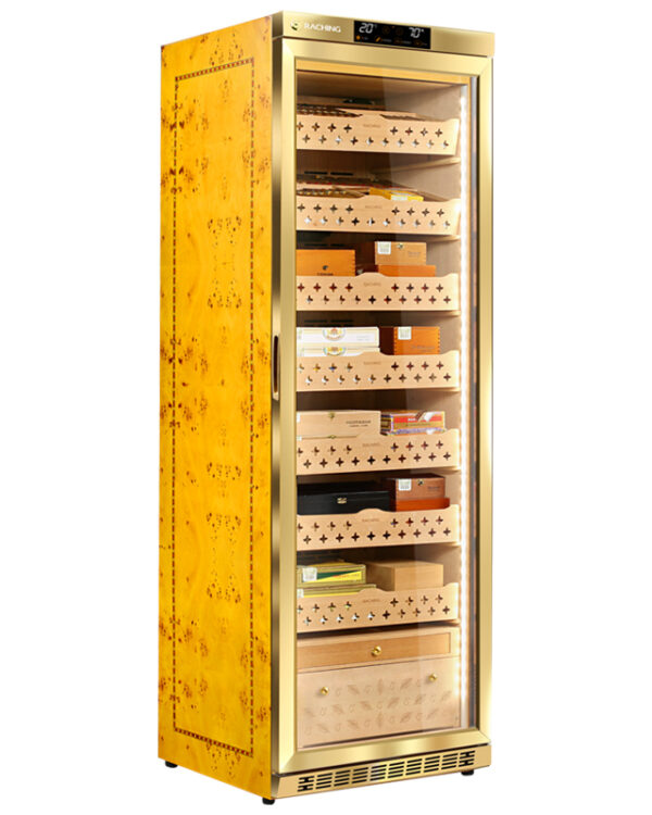 Raching Gold Elektronik Puro Dolabı – Profesyonel Humidor Kabini MON3800A